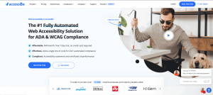 AccessiBe Review - Printscreen of the homepage