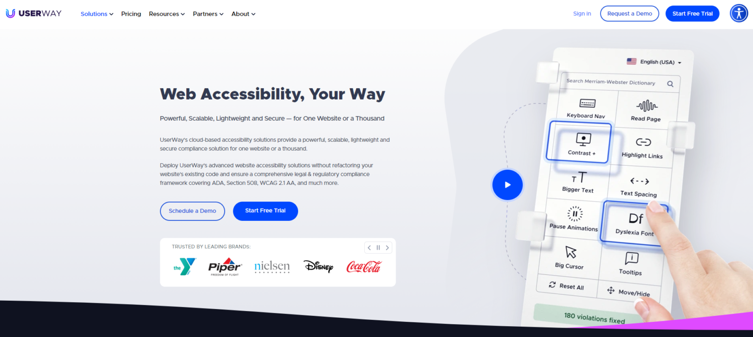 UserWay Review: Top Findings Web Accessibility Solutions