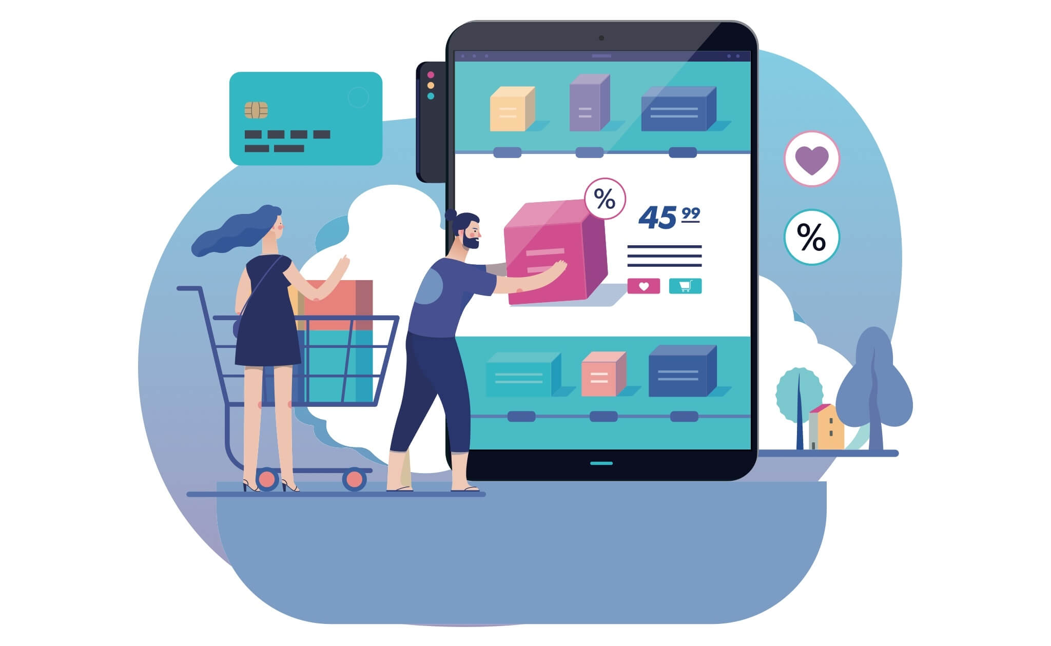 Illustrazione dell'iPad e dello shopping online: perché tutti i siti Web nel settore dei consumatori e della vendita al dettaglio devono essere accessibili?
