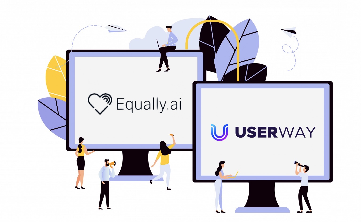 Equally vs UserWay comparison accessibility solutions logos